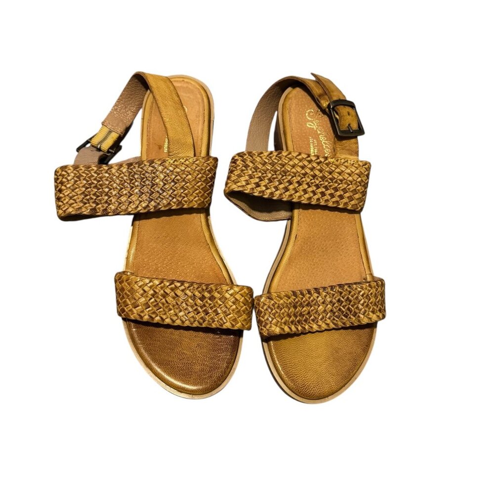 Seychelles Womens Leather Woven Bring It Back Sandal Tan Size 6